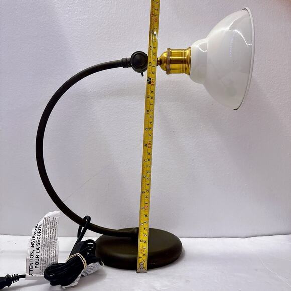 ❌SOLD❌ Pottery Barn Industrial Table Desk Task Lamp Metal Shade Vintage White - Picture 13 of 14